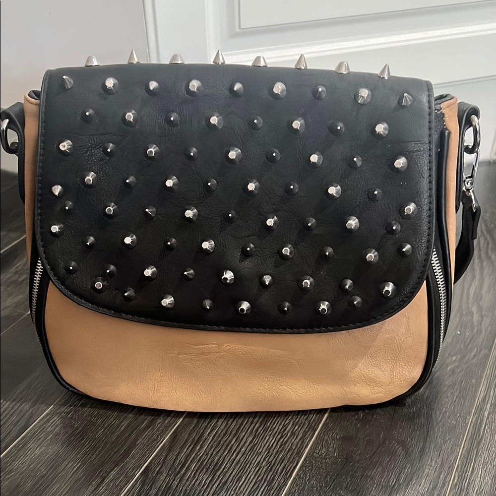MMS Studded Vegan Leather Purse